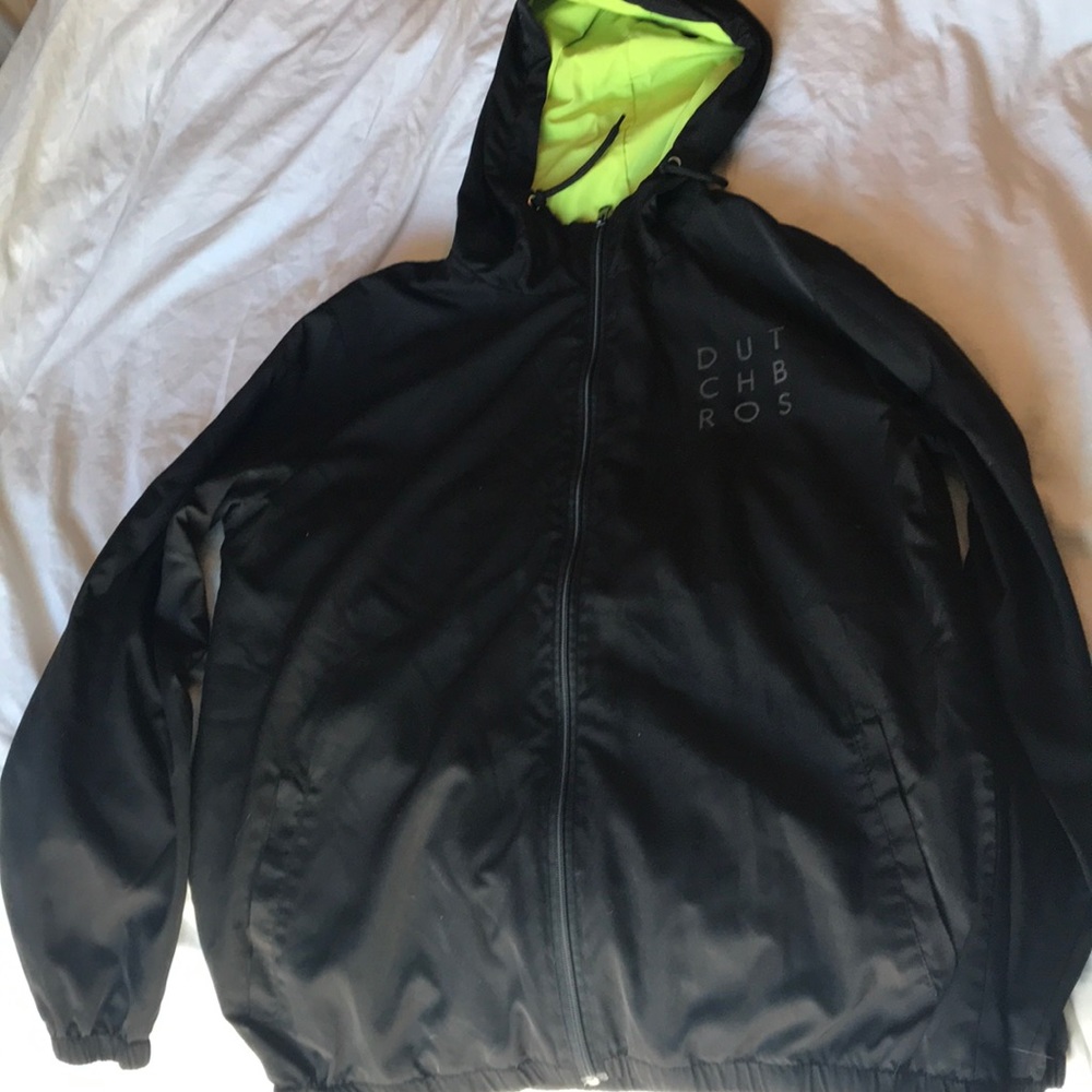 Dutch Bro’s black rain hoodie